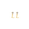 1 Pair Casual Simple Style Classic Style Letter Inlay 201 Stainless Steel 304 Stainless Steel Zircon Drop Earrings