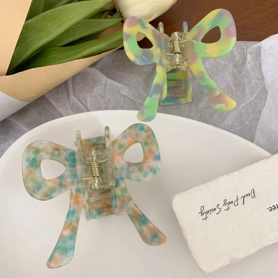 Women's Sweet Korean Style Animal Butterfly Acetic acid sheets Handmade Bowknot Hair Claws