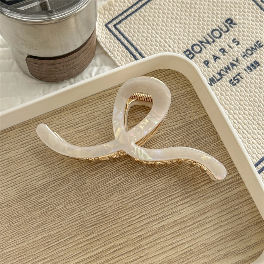 Women's Simple Style Waves Acetic acid sheets Metal Hair Claws