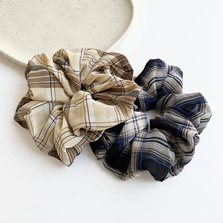 Women's Basic Commute Plaid Hair Tie
