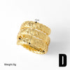 Copper 18K Gold Plated Plating Irregular Open Rings