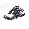 fashion flower metal plating artificial rhinestones hair claws 1 piece