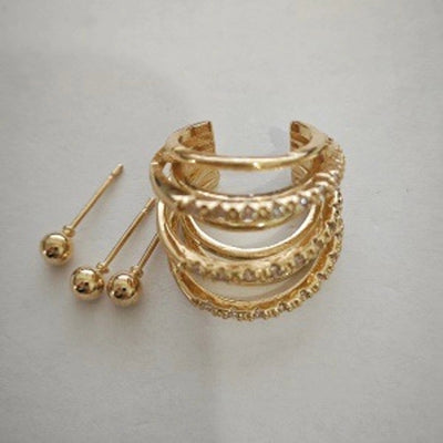 1 Piece IG Style Simple Style Geometric Plating Copper Ear Cuffs