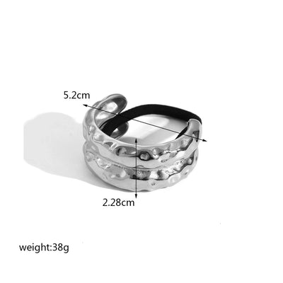 Women's Casual Modern Style C Shape Starfish Bow Knot 304 Stainless Steel Shiny Metallic Hair Tie