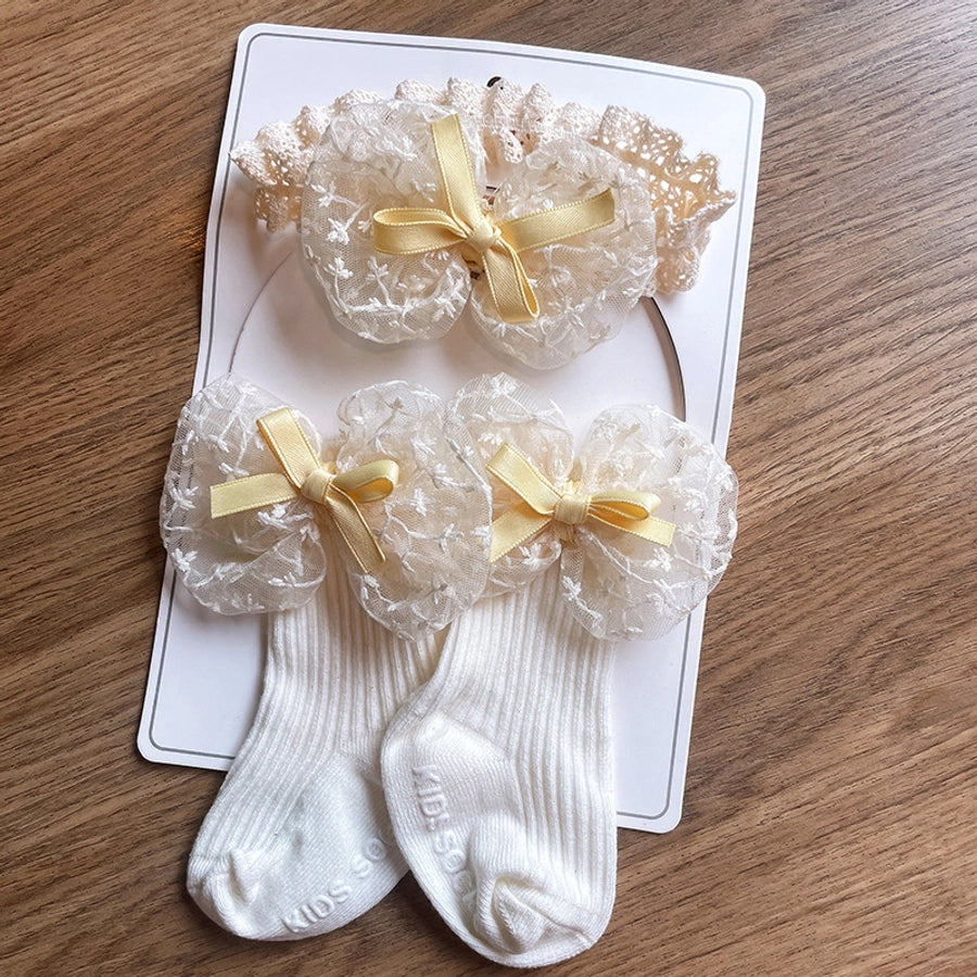 cute sweet flower bow knot ribbon lace sequins handmade hair band