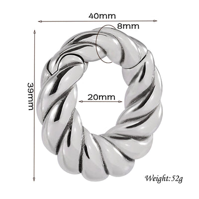 1 Piece Casual C Shape Animal Circle 304 Stainless Steel 18K Gold Plated Stainless Steel Earrings