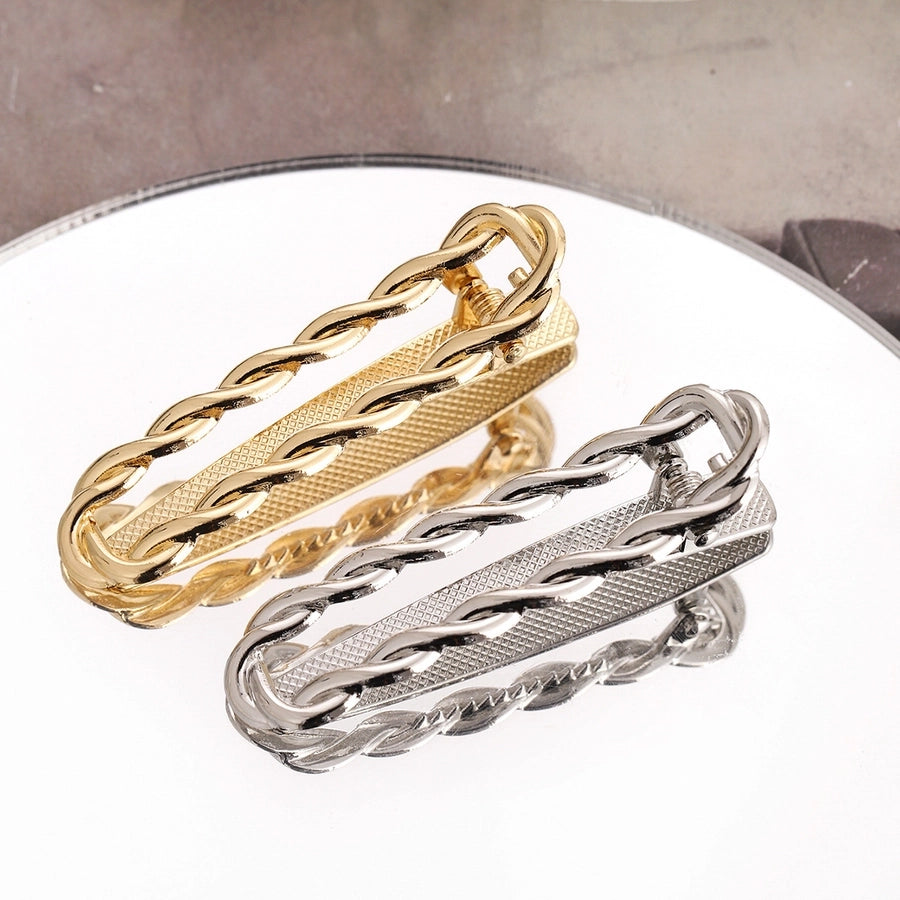 Women's Simple Style Solid Color Metal Plating Hair Clip