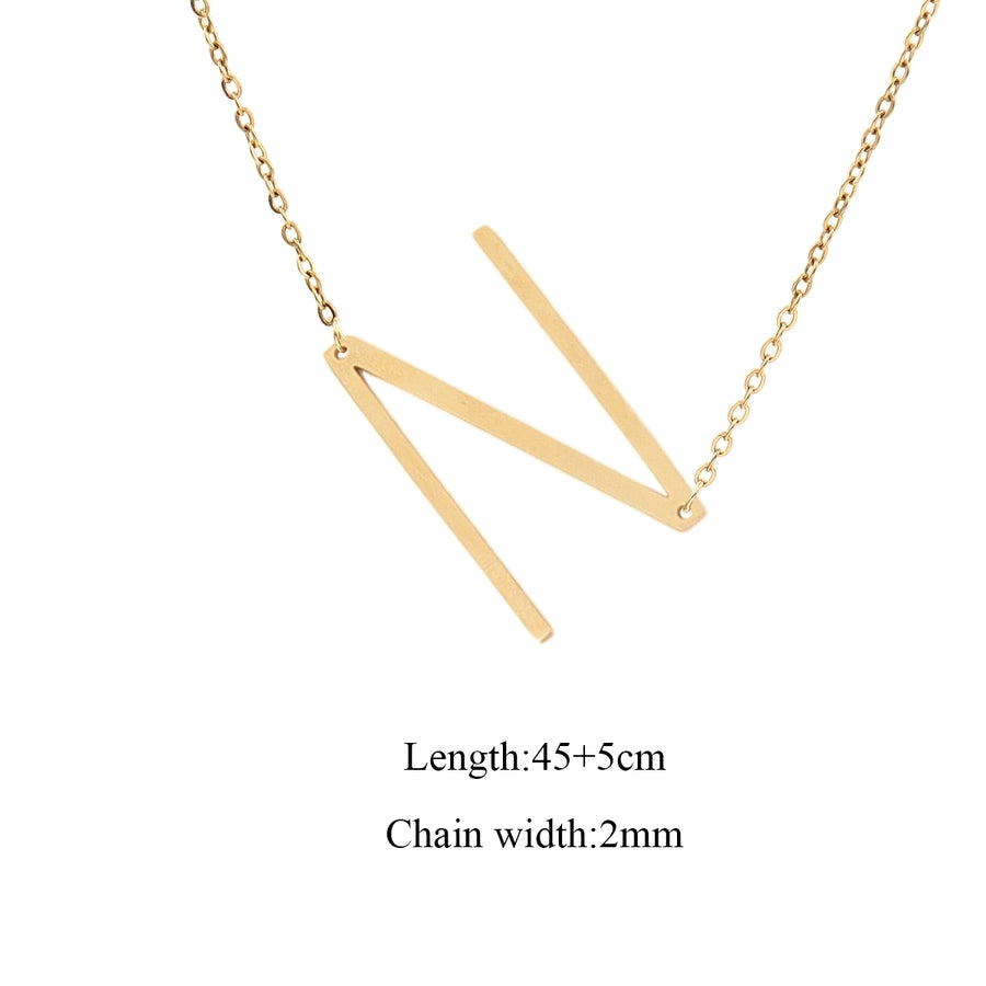 Jewelry Elegant Simple Style Classic Style Letter 201 Stainless Steel 304 Stainless Steel Pendant Necklace