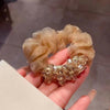 elegant simple style solid color organza hair tie