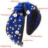Women's Casual Elegant Knot Cloth Inlay Rhinestones Pearl Hair Band