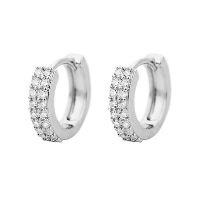 1 Pair Elegant Simple Style Geometric Copper Zircon Earrings