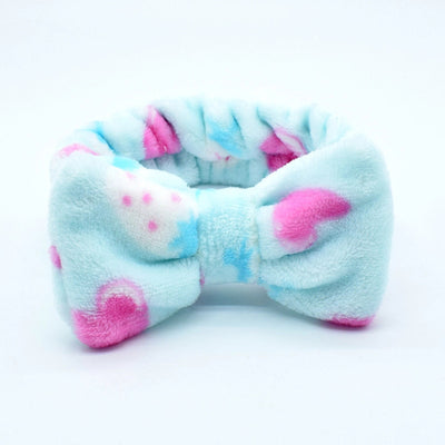 fashion stripe polka dots flannel bowknot hair band 1 piece