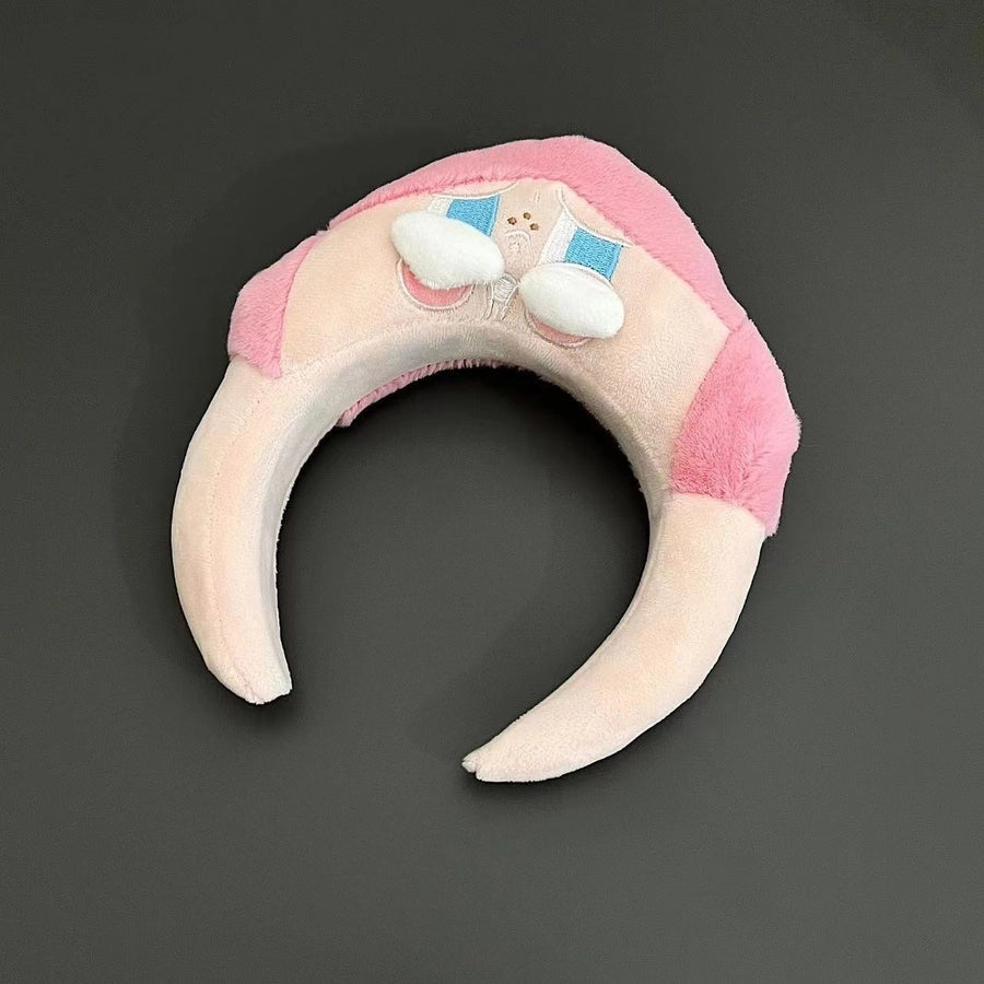 new cartoon crybaby crying baby hairband sweet cute girl wash hair band net red hair card headdress
