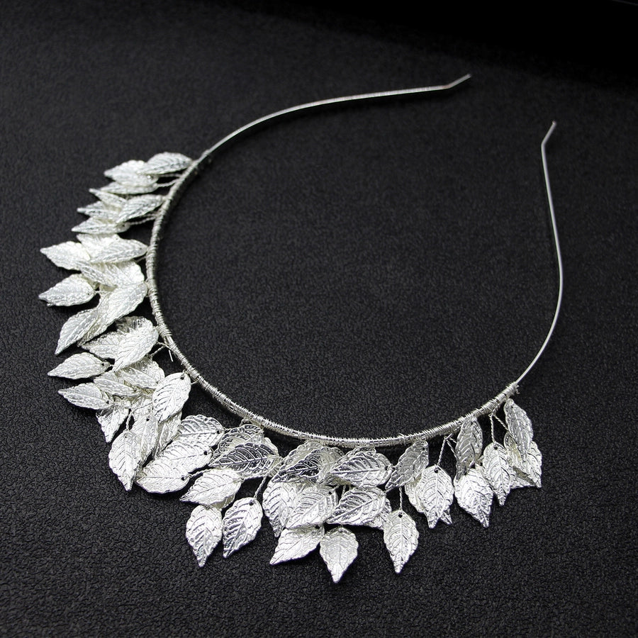 fashion leaf alloy hair band 1 piece