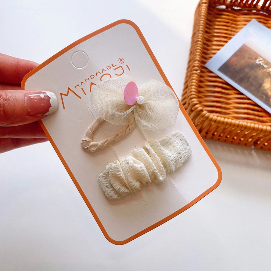 kid's elegant cartoon cloth bowknot hair clip