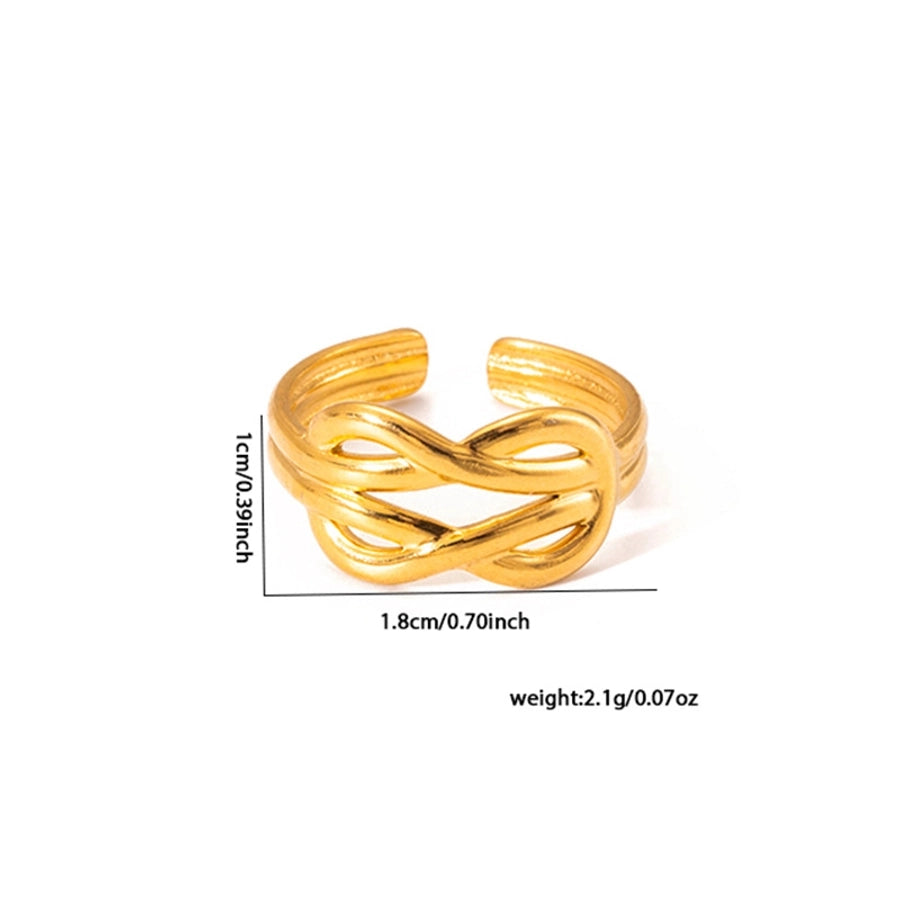 Jewelry Elegant Cross Heart Shape Solid Color Titanium Steel Open Rings