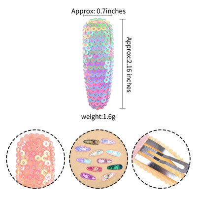 new flip sequins candy color lace mesh yarn bb clip children's hair accessories