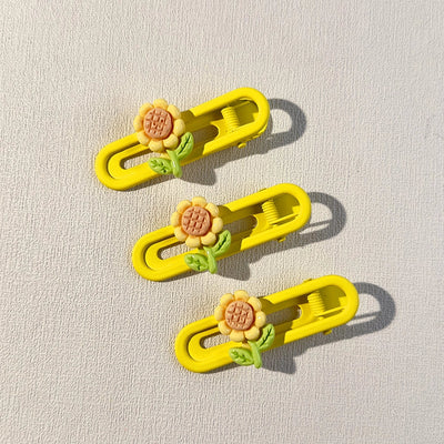 cute flower resin stoving varnish hair clip