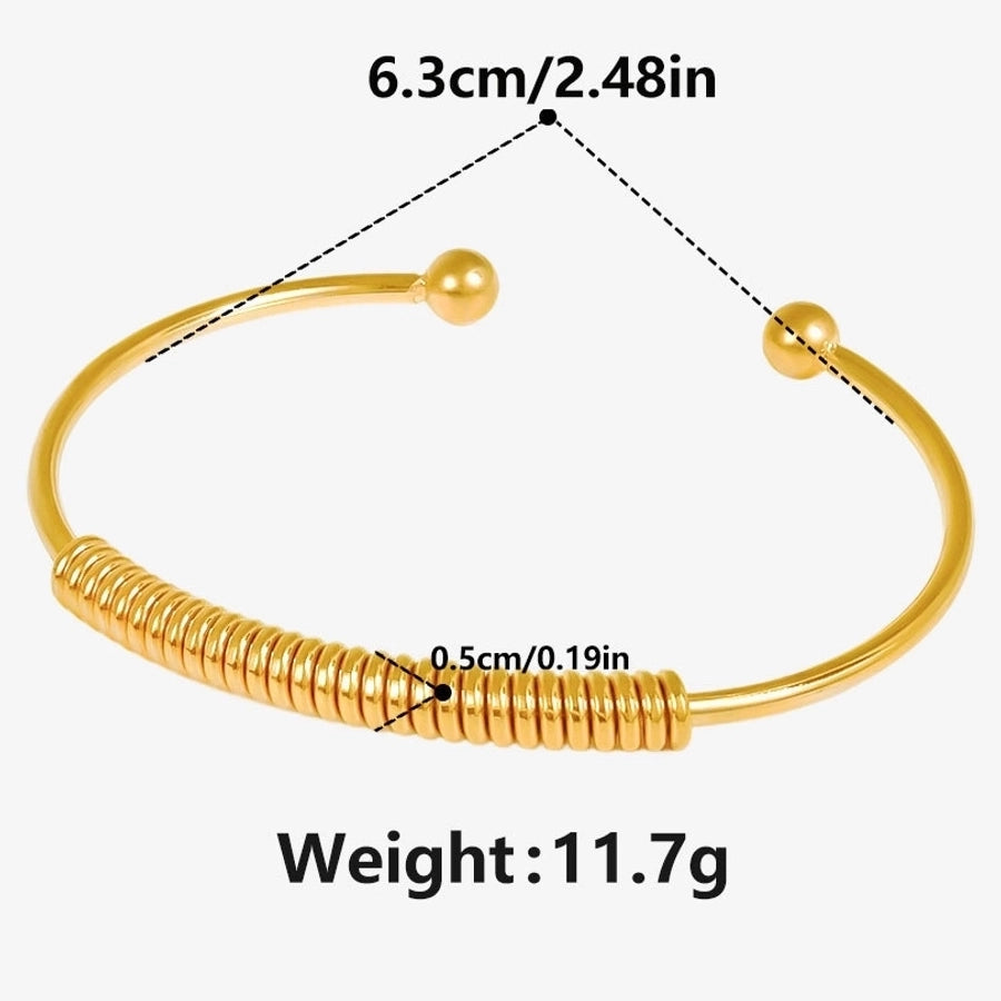 304 Stainless Steel European and American Coil Bracelet Female 18K Gold Niche High Sense C- Shaped Open Adjustable Bracelet in Stock