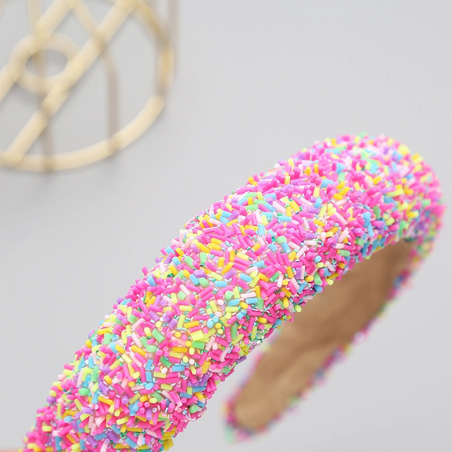 xinqi european and american onion powder headband creative sponge women's wide-edged headband 3cm glitter color hair pressing hairpin supply