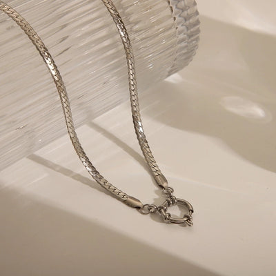 Jewelry Casual Basic Commute Solid Color 304 Stainless Steel 18K Gold Plated Pendant Necklace