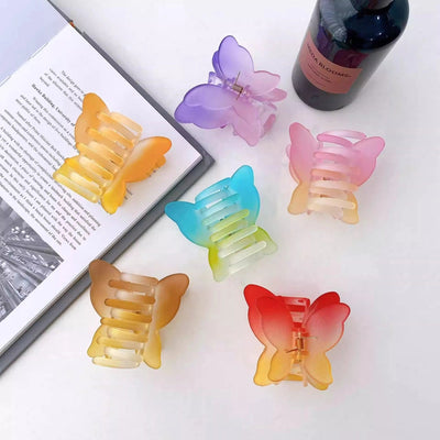Women's Sweet Simple Style Butterfly Arylic Hair Claws