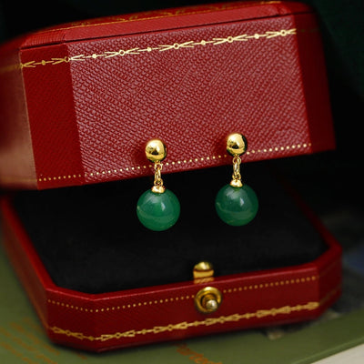 French style light luxury red agate mosquito coil ear clip women's simple elegant retro court style earless earrings high-grade