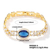 Copper K Gold Plated Inlay Water Droplets Zircon Bracelets