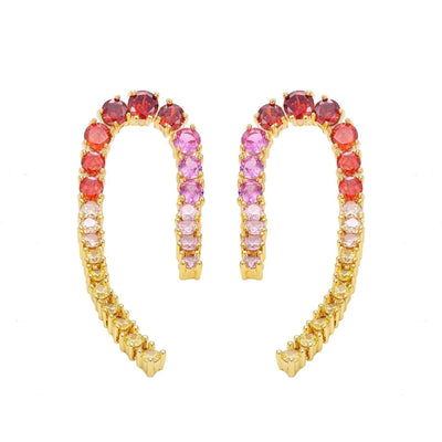 1 Pair Vintage Style Classic Style Geometric Plating Copper Zircon Drop Earrings