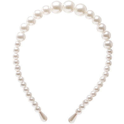 women's vintage style geometric artificial pearl hair band