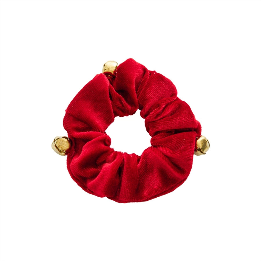 Christmas Romantic Women's Solid Color Flannel Handmade Hair Tie