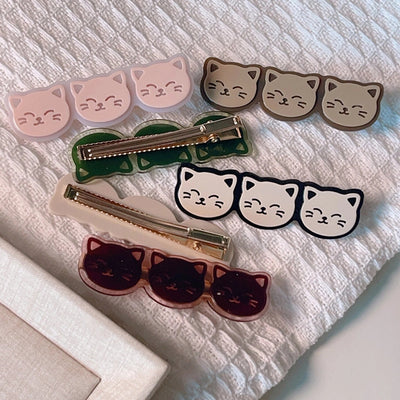 Women's Cartoon Style Cat Acetic acid sheets Hair Clip