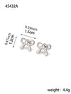1 Pair Elegant Bow Knot 304 Stainless Steel 18K Gold Plated Drop Earrings