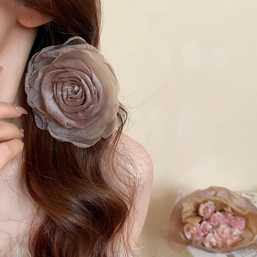 Women's Simple Style Classic Style Flower Cloth Hair Clip