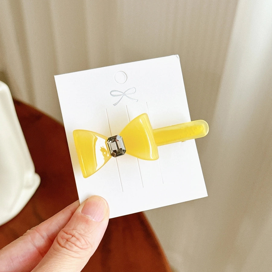 Women's Elegant Sweet Bow Knot Acetic acid sheets Inlay Rhinestones Hair Clip Hair Tie