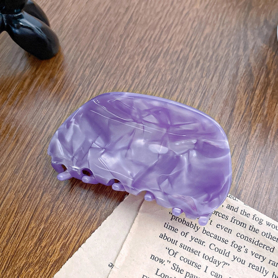 cute color block acetic acid sheets printing hair claws