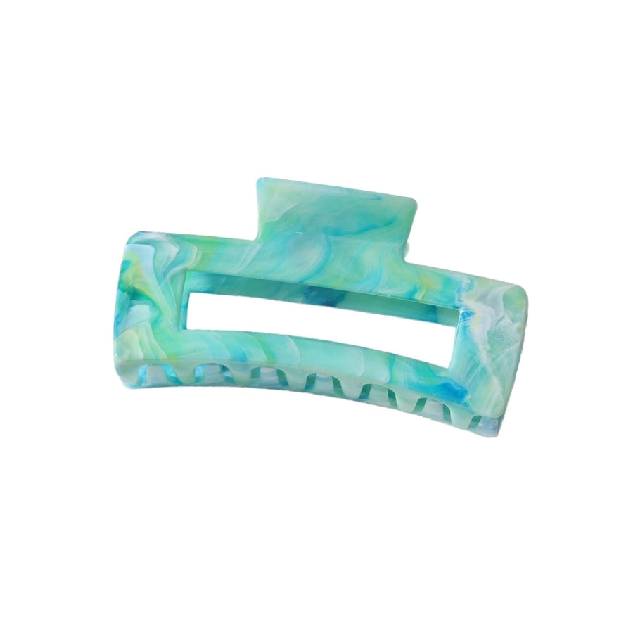 New Arrival Marble Color Rectangular Grip High-Grade Sense Niche Updo Imitation Acetic Acid Shark Clip Hair Accessories Headdress