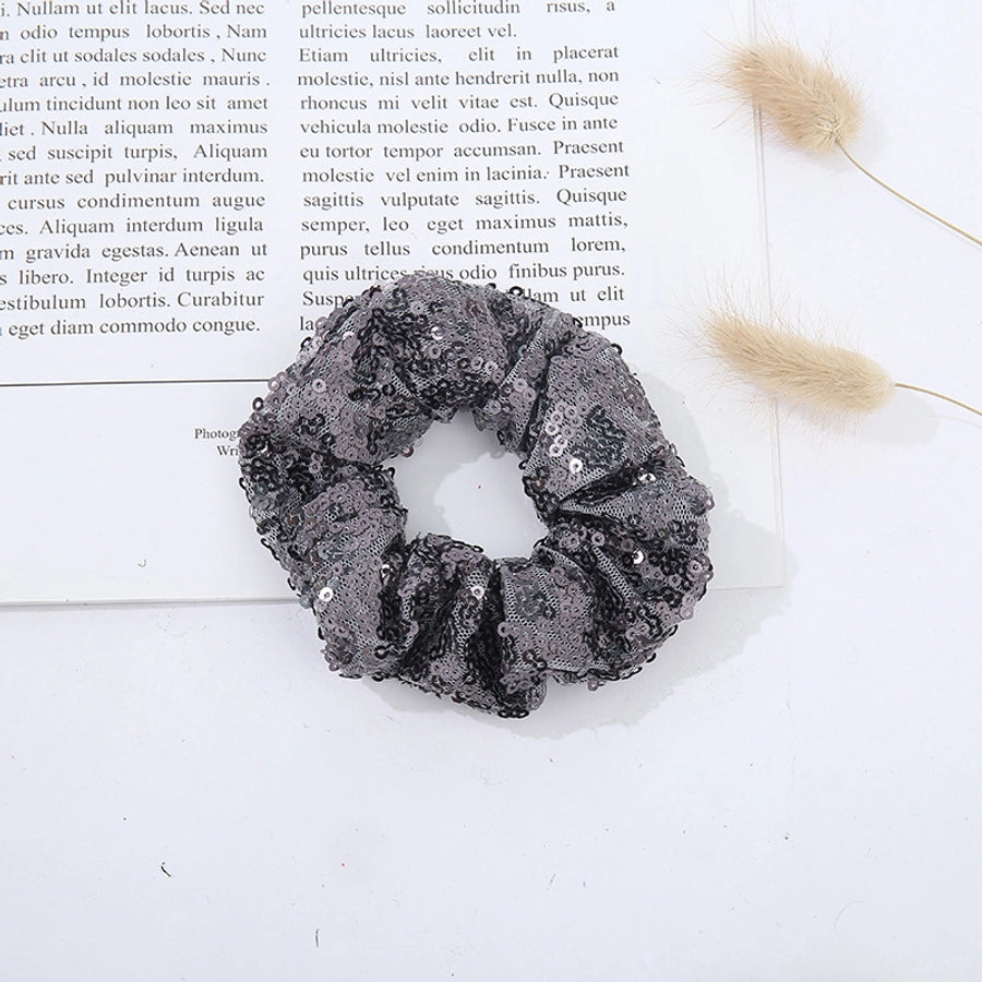 popular sequin hair ring double-sided sequin plate hair ponytail rubber band fashion ladies mesh hair ring hair accessories