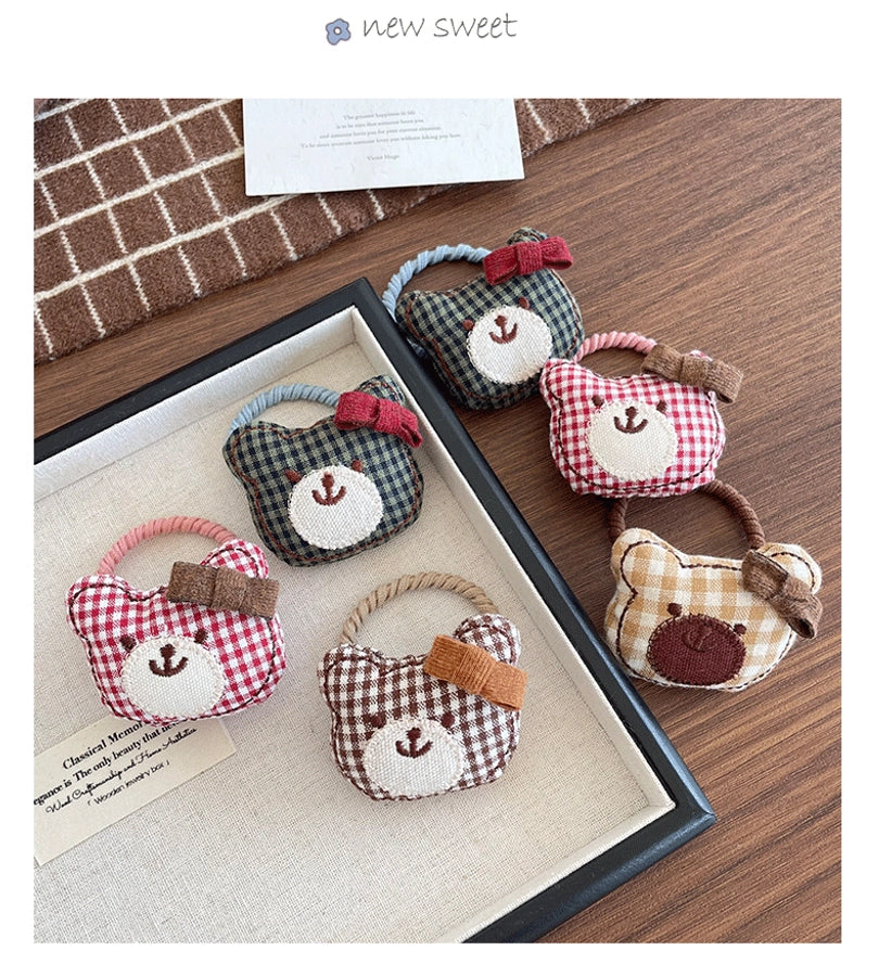 Cute Women's Girl'S Bear Cloth Hair Tie