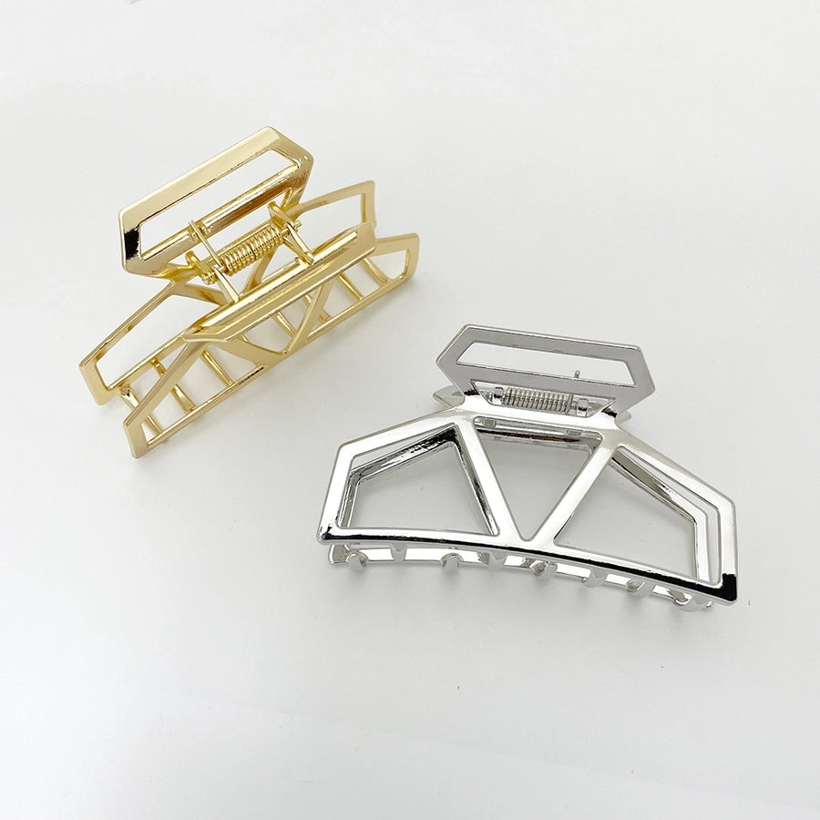 Women's Casual Elegant Simple Style Geometric Alloy Hollow Out Hair Claws