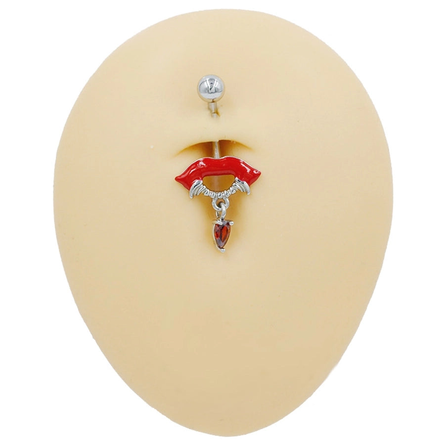 1 Piece Lip Rings Sexy Classic Style Heart Shape Smile Face Butterfly Pure Titanium Titanium Alloy Epoxy Plating Acrylic Rhinestones Glass White Gold Plated Belly Rings