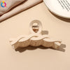 fashion solid color plastic metal hair claws 1 piece