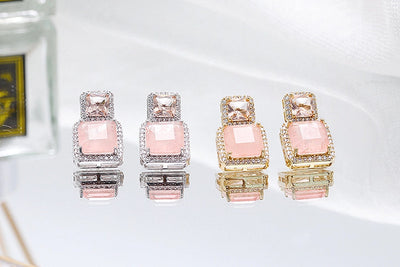 1 Pair Simple Style Commute Geometric Copper Ear Studs