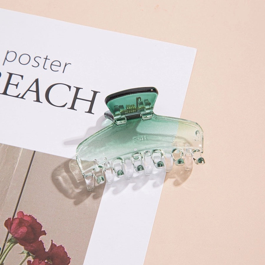 Gradient Small Grab Clip Small Disc Hairpin Environmentally Friendly Acetic Acid Shark Clip Transparent Oval Hair Grab Children's Clip