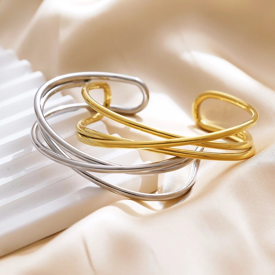 IG Style Retro Simple Style Knot 304 Stainless Steel Bangle In Bulk