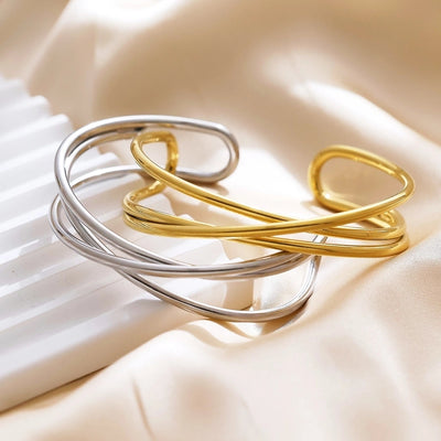 IG Style Retro Simple Style Knot 304 Stainless Steel Bangle In Bulk