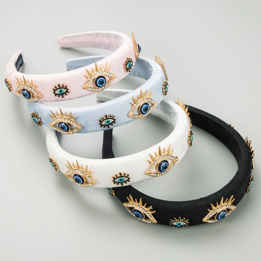 Women's Casual Modern Style Classic Style Eye Alloy Cloth Inlay Rhinestones Hair Band