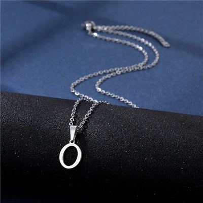 Jewelry Casual Simple Style Classic Style Letter 201 Stainless Steel Silver Plated Hollow Out Pendant Necklace