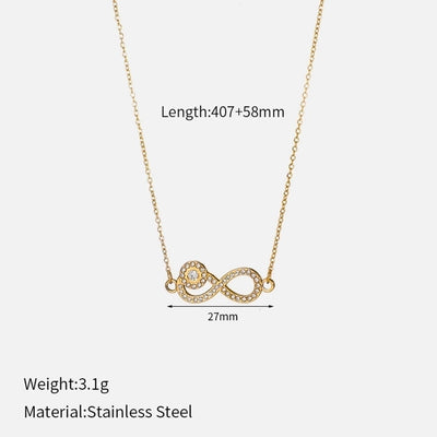 Jewelry Elegant Vintage Style Luxurious Geometric 304 Stainless Steel 18K Gold Plated Pendant Necklace