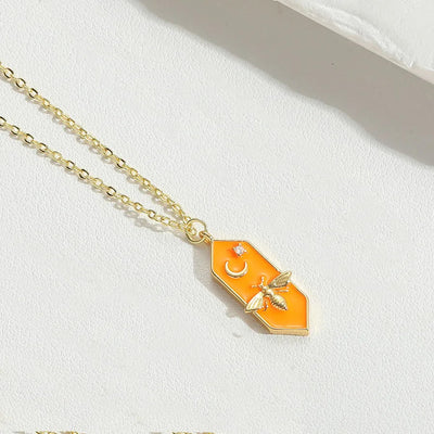 Copper 14K Gold Plated Vintage Style Simple Style Classic Style Plating Inlay Zircon Pendant Necklace